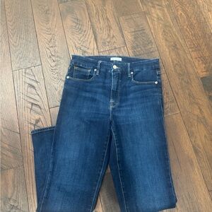 Good American Dark Blue Straight Leg Jeans